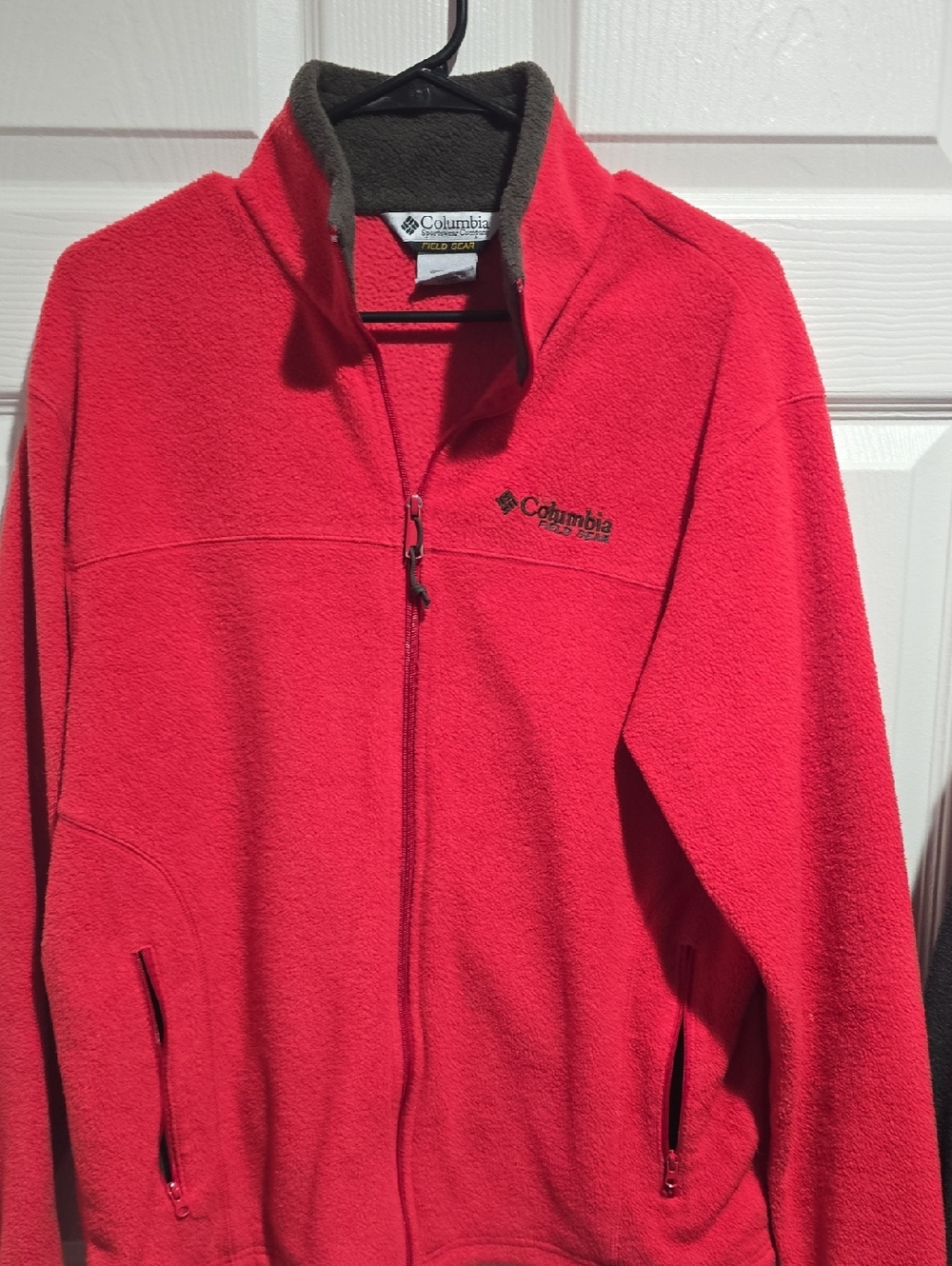 Columbia Bright Red Full-Zip Fleece Jacket
